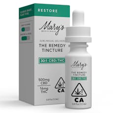 Remedy Restore Tincture CBD Rich 30:1 .45oz *SPECIAL PRICING* - Remedy Restore 30:1