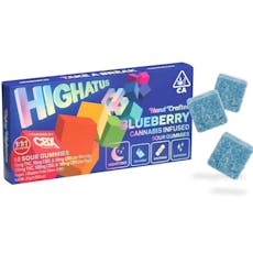 Blueberry 1:1:1 CBD:CBN Gummies - Highatus - Sour Blueberry 1:1:1 CBN
