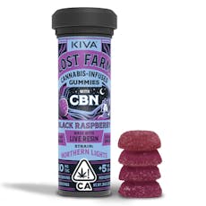 Black Raspberry (I) Lost Farms Live Resin Gummies CBN 10:5 - Black Raspberry (Northern Lights)