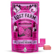 Pink Jesus (S/H) Lost Farms Live Resin Fruit Chews - Strawberry (Pink Jesus)