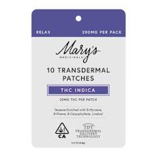 10 Pack Relax Transdermal Patches - 10 Pack Indica Patches