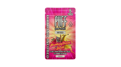 Strawberry Banana Smash - 5 ct - Diamond Infused Pre Roll - 2.5g