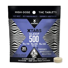 Sleep 25mg 20pk 500mg XTABS