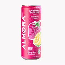 Strawberry Lemon Prebiotic Soda 100mg