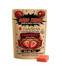 Strawnana(Strawberry) - 100mg Rosin Single Gummy - Single - Indica