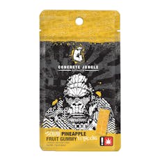 Sour Pineapple - Concrete Jungle - Live Resin Fruit Gummy - CBG/THC 1:1