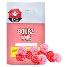 SOURZ by Spinach - Fully Blasted Strawberry Watermelon 1:1 CBG THC Gummy - 1 Pack