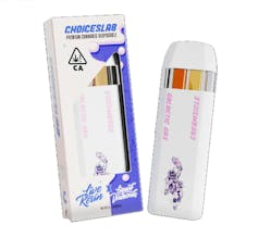 Choice LABS * 1G DISPOSABLE Dual 0.5g (GALACTIC GAS(H) x CREMSICLE( H) LIVE RESIN x LIQUID DIAMONDS