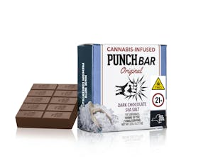Dark Chocolate Sea Salt Bar | 100mg | 10pc Scored - 100mg