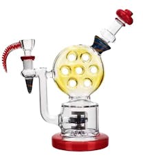 Eg Glass - Swiss Perc Wig Wag Glass - Water Pipe - Red - 8.5"