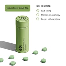 1906 - GO "for Energy" - Pills - 20pk - 100mg THC : 100mg CBD - 100mg