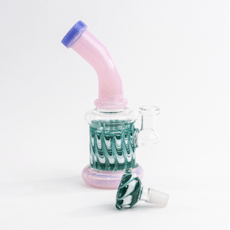 6" Wrap and Rake Hanger Bong/Rig, Assorted Colors