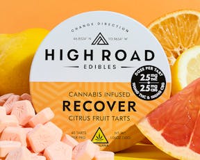 High Road - Recover Citrus Fruit Tarts - Hybrid + CBG - 40 Servings