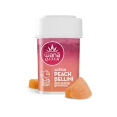 Wana Quick | Peach Bellini | Sativa | 10-Pack Gummies