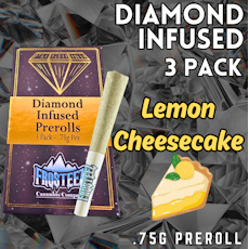 Frosteez Lemon Cheesecake 3pk Diamond Infused Pre-roll 2.25g (8206)