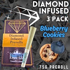 Frosteez Blueberry Cookies Diamond Infused Preroll .75G (8540)