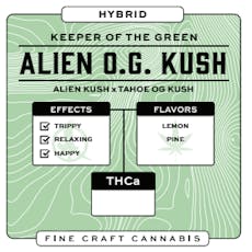 Alien O.G. Kush Flower-PRICE DROP $8g