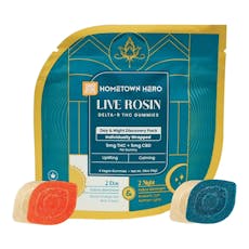 Hometown Hero Live Rosin Day & Night Gummies 1:1 5mg 4ct - Regular