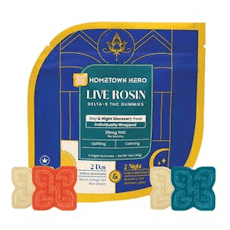 Hometown Hero Live Rosin Day & Night Gummies 25mg 4ct - Regular