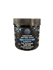 Slurricane Gummies (Indica) - Blueberry Flavor 25mg D9 (1:1 with 25mg CBD) (1) - Regular