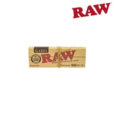 RAW CLASSIC NATURAL CONNOISSEUR SINGLE WIDE SINGLE WINDOW 50 LEAVES & 50 TIPS