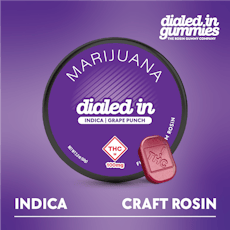Dialed In: Rosin Gummies | Grape Punch | Indica | 100mg | 10pk