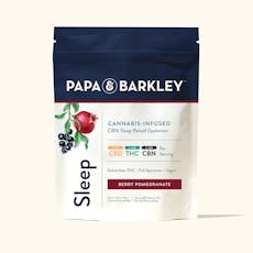 Papa & Barkley | Sleep | Berry Pomegranate | 1:1:1 CBD:THC:CBN | 20 Pack Gummies | 100mg