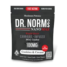 Dr. Norms | Cookie 100mg (Max) | Cookies N Cream (Single)