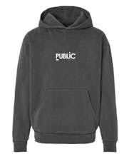 PUBLIC Hooded Sweatshirt - Pigment Black Size XXL
