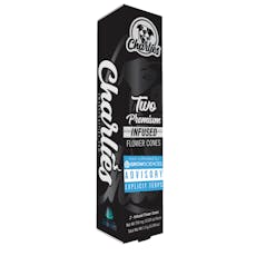 Charlies Rosin Infused Prerolls 2pk 1.4g Hybrid Super Buff Cherry x Tropical Cherry