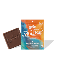 Gron | Milk Chocolate Mini Bar | Daytime Sativa | 100mg THC 100mg CBG