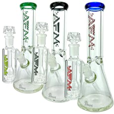 AFM Glass | Bong | Water Pipe | 12" | Beaker w/ Included Ash Catcher | Assorted