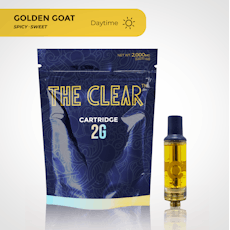 The Clear Elite 2g Cart Sativa; Golden Goat