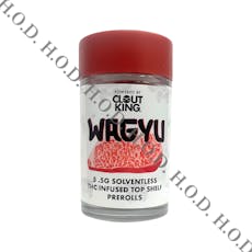 Clout King Wagyu Terdziez Infused Pre-Roll .5g 5 Pack