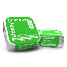 Baked Bros Gummies Prickly Pear Lemonade Stoney - 100mg 1:1 THC:CBG