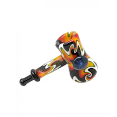 Generic | Hand Pipe | 4.5" | Wig Wag Body Galaxy Marble Pendant