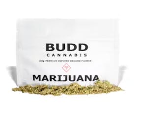 Budd: Ground Flower | Distillate-Infused | Dirty Runtz | 7g