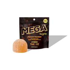 GRON | PEACH MANGO MEGA (HYBRID) | ROSIN GUMMIES | 100MG