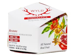 WLD Pomegranate Hybrid Gummy 50mg THC 2880620853