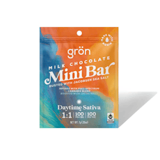 Gron - Mini Chocolate Bar - Milk Chocolate (S) - 100mg (1:1)(THC:CBG)