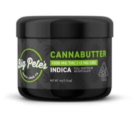 Big Pete's Full Spectrum Cannabutter 1000mg Indica
