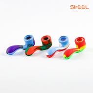 5.5" SirEEL Silicone Savant Hand Pipe with Glass Screen | Assorted Colors