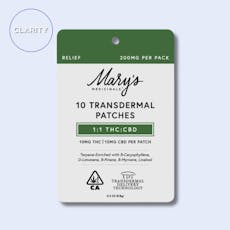 Mary's Medicinals Transdermal Patches 1:1 THC:CBD 200mg (10pk)