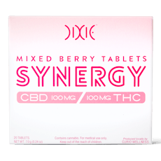 Dixie | Synergy Tablets | Mixed Berry 1:1 CBD:THC | 5mg:5mg x 20
