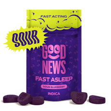 100MG Gummies Good News Sour Blueberry Fast Acting 2:1 (THC/CBN) 20PK