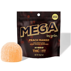 Grön | Gummy | Peach Mango | Hash Rosin | 1pk | 100mg