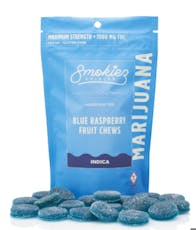 Sour Blue Raspberry Fruit Chews (1000mg)