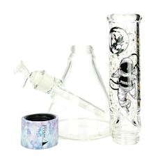 Prism | Bong | Water Pipe | 14" | Tie-Dye Spaced Out Beaker | Customizable
