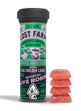 Kiva Lost Farm Ice Cream Cake X Watermelon Live Rosin Gummies 10mg/100mg