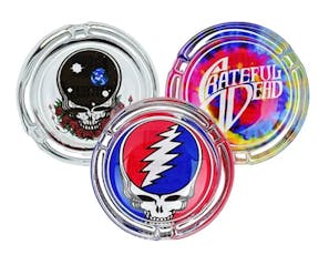 6CT DISP - Grateful Dead x Pulsar Licensed Glass Ashtrays - 3.5" / Assorted Styles
